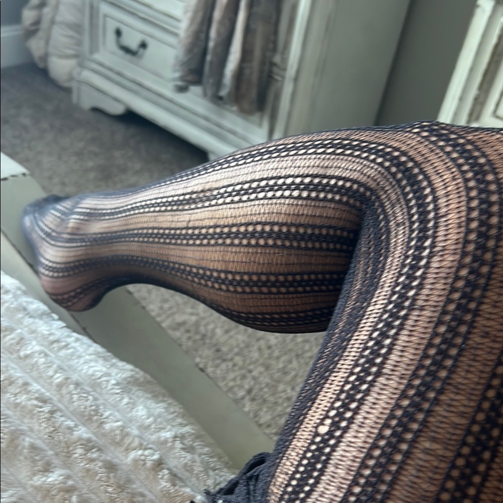 Wolford Black Net Tights